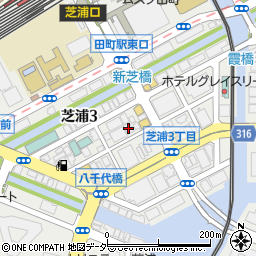 東京都港区芝浦3丁目13-6周辺の地図