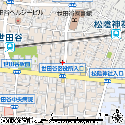 リパーク世田谷４丁目駐車場周辺の地図