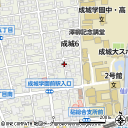 東京都世田谷区成城6丁目周辺の地図