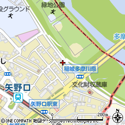 東京都稲城市矢野口3750-6周辺の地図