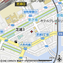 東京都港区芝浦3丁目13周辺の地図