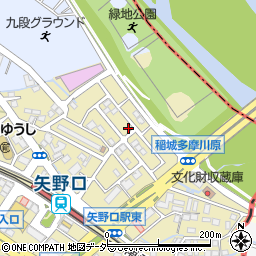 東京都稲城市矢野口3750-32周辺の地図