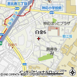 東京都港区白金6丁目周辺の地図