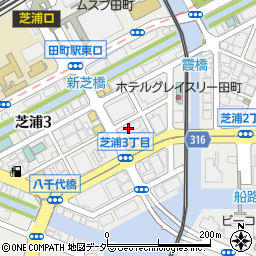 東京都港区芝浦3丁目11-12周辺の地図