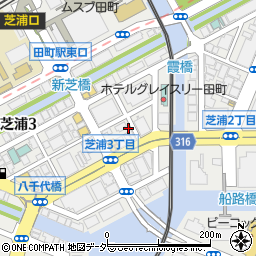 東京都港区芝浦3丁目11-2周辺の地図