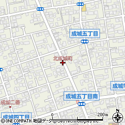 北成城町周辺の地図