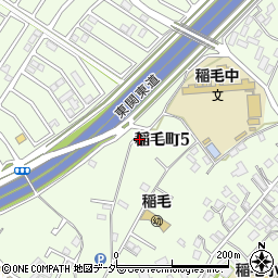 稲毛三号橋周辺の地図