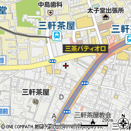 三軒茶屋三和会商店街振興組合周辺の地図