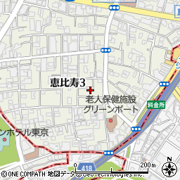 ライズ恵比寿壱番館周辺の地図