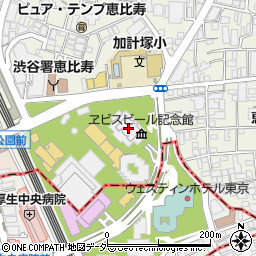 恵比寿ガーデンプレイス駐車場（北ゲート）周辺の地図