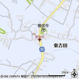 東吉田周辺の地図
