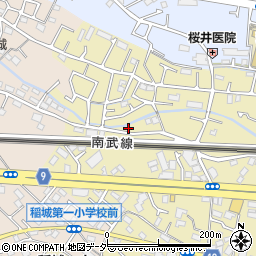 東京都稲城市矢野口929-3周辺の地図