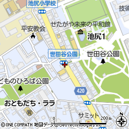 自衛隊中央病院入口周辺の地図