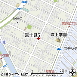 千葉県浦安市富士見5丁目周辺の地図