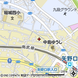 東京都稲城市矢野口164-7周辺の地図