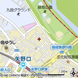 東京都稲城市矢野口3750-189周辺の地図