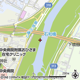 石和橋周辺の地図