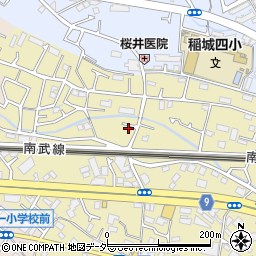 東京都稲城市矢野口888-14周辺の地図