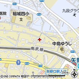東京都稲城市矢野口158-3周辺の地図