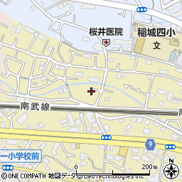 東京都稲城市矢野口888周辺の地図