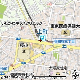 上町駅周辺の地図