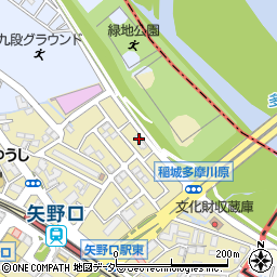 東京都稲城市矢野口3750-34周辺の地図