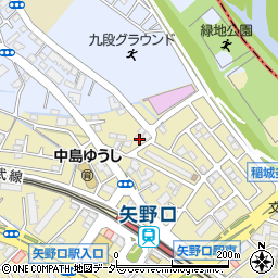 東京都稲城市矢野口3750-23周辺の地図