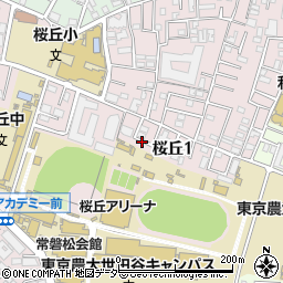 東京都世田谷区桜丘1丁目周辺の地図