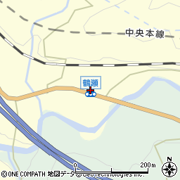 山梨県甲州市大和町鶴瀬525周辺の地図