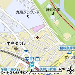 東京都稲城市矢野口3750-162周辺の地図