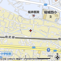 東京都稲城市矢野口888-17周辺の地図