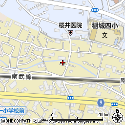 東京都稲城市矢野口888-7周辺の地図