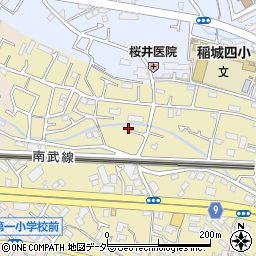 東京都稲城市矢野口888-3周辺の地図