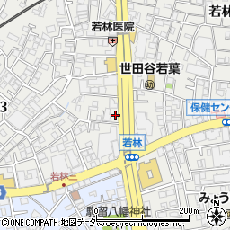 パークジャパン若林第４駐車場周辺の地図