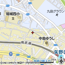 東京都稲城市矢野口164-3周辺の地図