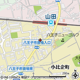 ローソンストア１００八王子山田店周辺の地図