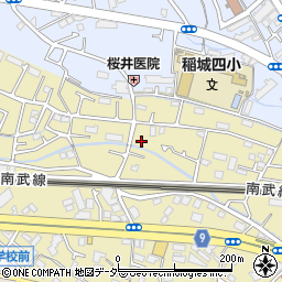 東京都稲城市矢野口94周辺の地図