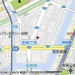 東京都港区芝浦2丁目周辺の地図