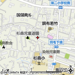 東京都調布市国領町6丁目17-12周辺の地図