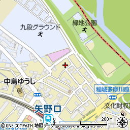 東京都稲城市矢野口3750-8周辺の地図