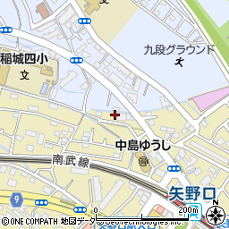 東京都稲城市矢野口233周辺の地図