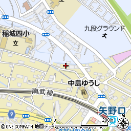東京都稲城市矢野口233-2周辺の地図