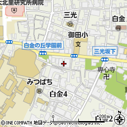 東京都港区白金周辺の地図