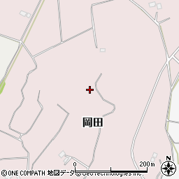 千葉県八街市岡田周辺の地図