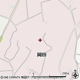 千葉県八街市岡田周辺の地図