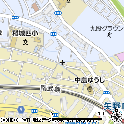 東京都稲城市矢野口231-2周辺の地図