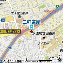 ファミリーマート三軒茶屋駅南口店周辺の地図