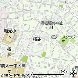 東京都世田谷区桜2丁目周辺の地図