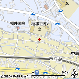 東京都稲城市矢野口121周辺の地図