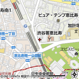 東京都渋谷区恵比寿4丁目17-8周辺の地図